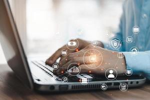 Digital transformation technology strategy,the transformation of ideas and the adoption of technology in business in the digital age, enhancing global business capabilities. photo