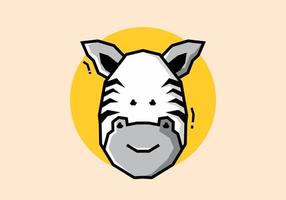 Stiff art style of zebra vector