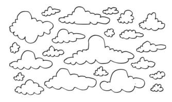 Hand drawn weather collection. Flat style vector illustration on white background.