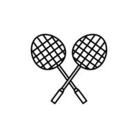 icono de raqueta. estilo de icono de línea. adecuado para el icono de bádminton. diseño simple editable. vector de plantilla de diseño