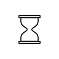 icono de reloj de arena. estilo de icono de línea. conveniente para el icono de negocios. diseño simple editable. vector de plantilla de diseño