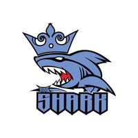 diseño de logotipo de mascota de esport de tiburón vector