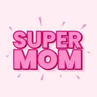 super madre mamá rosa web banner plantilla diseño vector