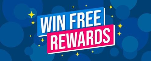 Win free rewards online games casino contest web banner template design vector