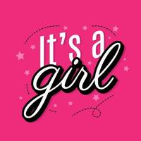 Baby girl born female woman mother daughter birthday cute banner template design vector