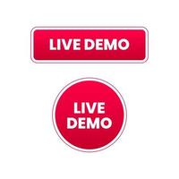 Live demo teaching demonstrate concept button icon label design vector