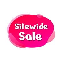 Sitewide Sale Shopping Offers Icon Label Badge Design Vector