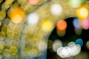 Colorful lights On New Year's Day, Bokeh circle lights, background image with copy space. photo