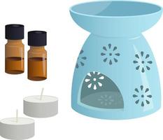 Aromatherapy illustration set vector