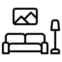 living room icon vector illustration .