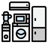 ilustración de vector de icono de electrodomésticos.