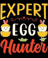 Expert Egg Hunter, Easter Day T-shirt Design vector