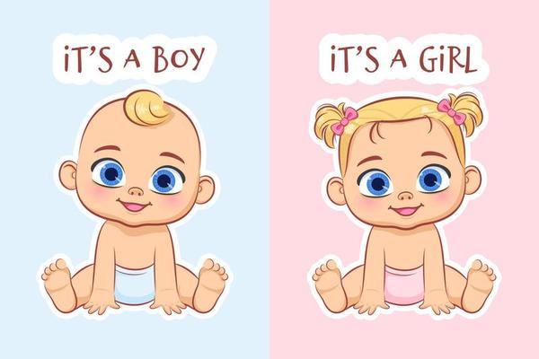 Free Vector  Boy and girl growing up