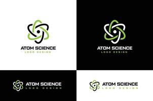 Atom Science Logo Design Concept vector
