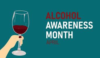 Alcohol awareness month vector