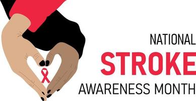 National Stroke awareness month vector