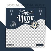 Amazing vector iftar menu ramadan sale social media post