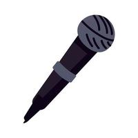 Microphone semi flat color vector object