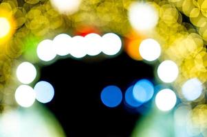 Colorful lights On New Year's Day, Bokeh circle lights, background image with copy space. photo