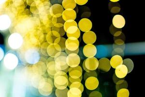 Colorful lights On New Year's Day, Bokeh circle lights, background image with copy space. photo