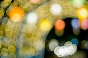 Colorful lights On New Year's Day, Bokeh circle lights, background image with copy space. photo