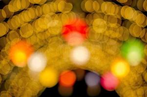 Colorful lights On New Year's Day, Bokeh circle lights, background image with copy space. photo