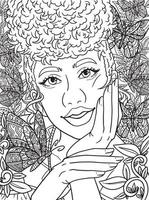 Beautiful girl coloring pages Royalty Free Vector Image