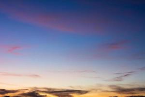 Blue sky background with beautiful clouds photo