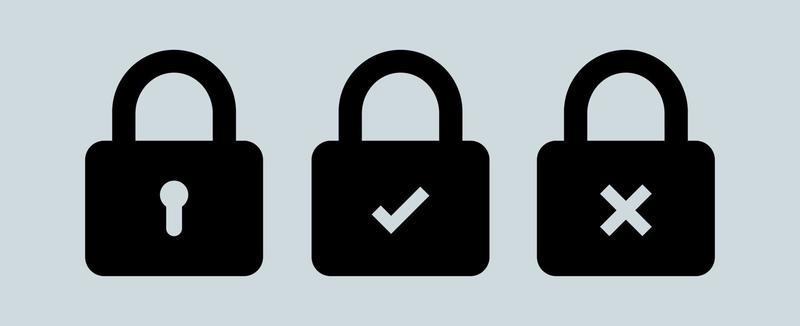 Lock icon vector illustration 581808 Vector Art at Vecteezy