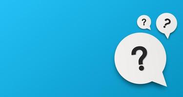Blue question mark background with text space. Quiz symbol. vector