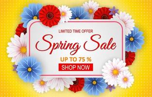 Spring Sale Marketing Background vector