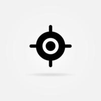 Target, Focus, Sniper, Aim Icon Solid Style. Vector Icon Design Element. Vector Icon Template Background