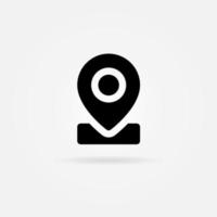 Location, Map, Placeholder, Pin Icon Solid Style. Vector Icon Design Element. Vector Icon Template Background