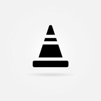 Cone Icon Solid Style. Vector Icon Design Element. Vector Icon Template Background
