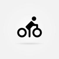 bicicleta, icono de bicicleta estilo sólido. elemento de diseño de icono de vector. Fondo de plantilla de icono de vector