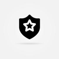 Police Emblem Icon Solid Style. Vector Icon Design Element. Vector Icon Template Background