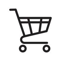 Trolley thin line, Add to shopping cart icon vector illustration for graphic and web design.