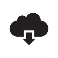 Download Cloud icon template black color editable. Download Cloud icon symbol Flat vector illustration for graphic and web design.