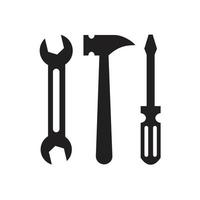 Wrench and screwdriver flat Icon template black color editable. Wrench and screwdriver flat Icon symbol Flat vector illustration for graphic and web design.