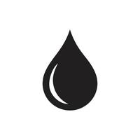 plantilla de icono de gota negra color negro editable. Ilustración de vector plano de símbolo de icono de gota negra para diseño gráfico y web.