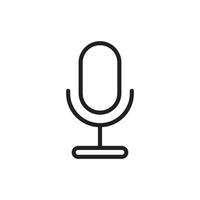 Microphone icon template black color editable. Microphone icon symbol Flat vector illustration for graphic and web design.