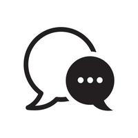 chat, plantilla de icono de mensaje color negro editable. chat, icono de mensaje símbolo ilustración vectorial plana para diseño gráfico y web. vector