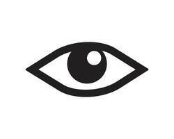 plantilla de icono de signo de ojo editable en color negro. ojo signo icono símbolo plano vector ilustración para diseño gráfico y web.