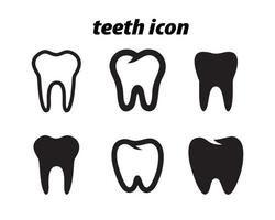 teeth icon template black color editable. vector