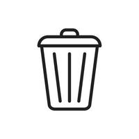 Bin Vector icon template black color editable. Bin Vector icon symbol Flat vector illustration for graphic and web design.