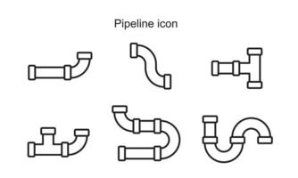 Pipeline icon template black color editable. Pipeline icon symbol Flat vector illustration for graphic and web design.