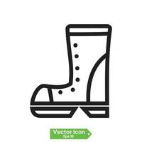 icono de botas. icono de línea de botas vector