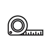 Measuring tape icon vector illustration for graphic and web design.