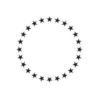 Stars in Circle icon symbol Flat vector sign isolated on white background. Simple logo vector illustration for graphic and web design.