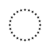 Stars in Circle icon symbol Flat vector sign isolated on white background. Simple logo vector illustration for graphic and web design.